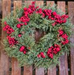 Vánoční věnec s bobulemi 50 cm