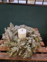 Zasněžený vánoční věnec 50 cm - Obrázek 5