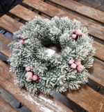 Zasněžený vánoční věnec 25 cm - Obrázek 3