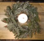 Zasněžený vánoční věnec 50 cm - Obrázek 4