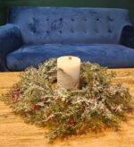 Zasněžený vánoční věnec 50 cm - Obrázek 2